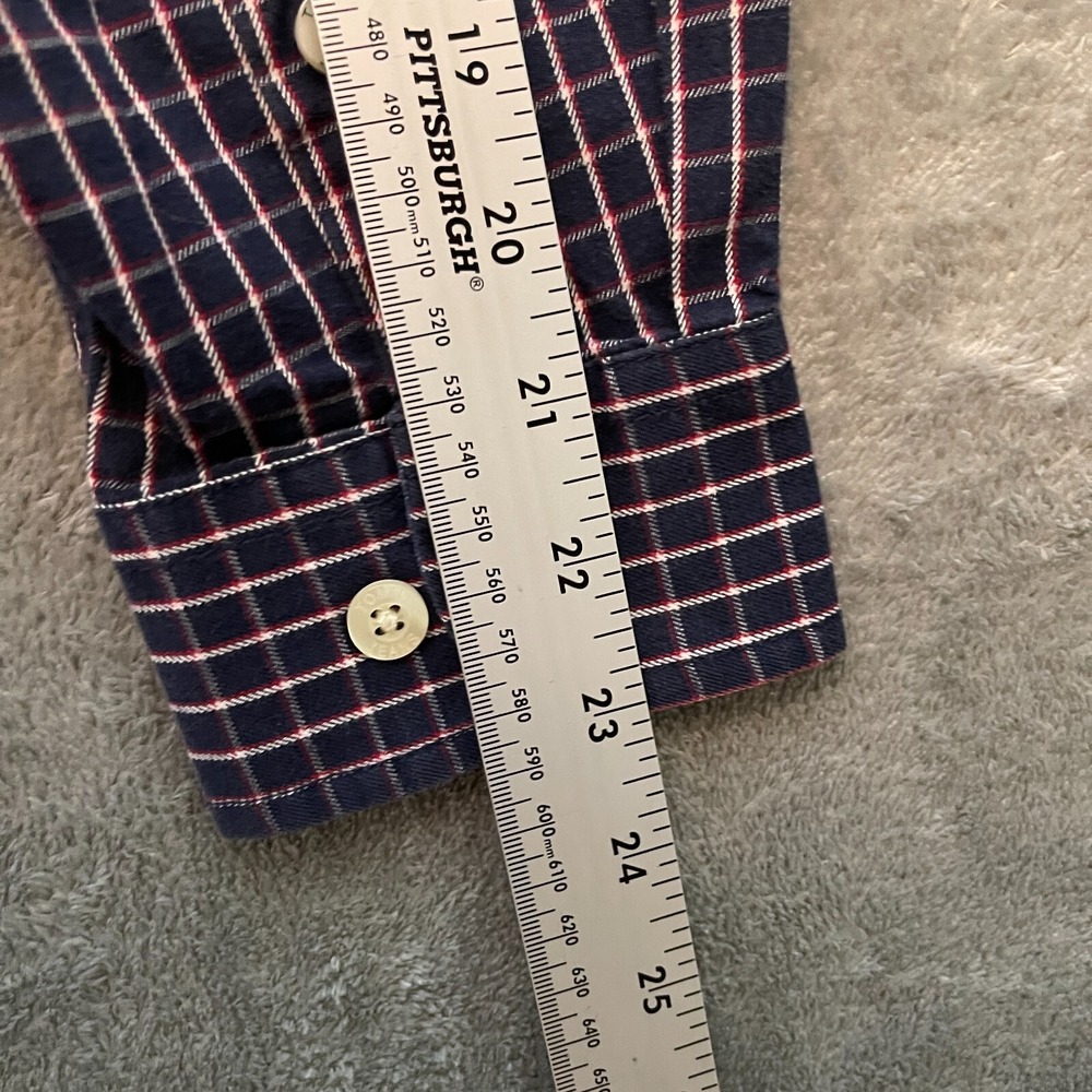 Vtg Tommy Jean Men Preppy Casual Plaid Embroidered Logo Spellout Button Shirt S - Picture 11 of 12